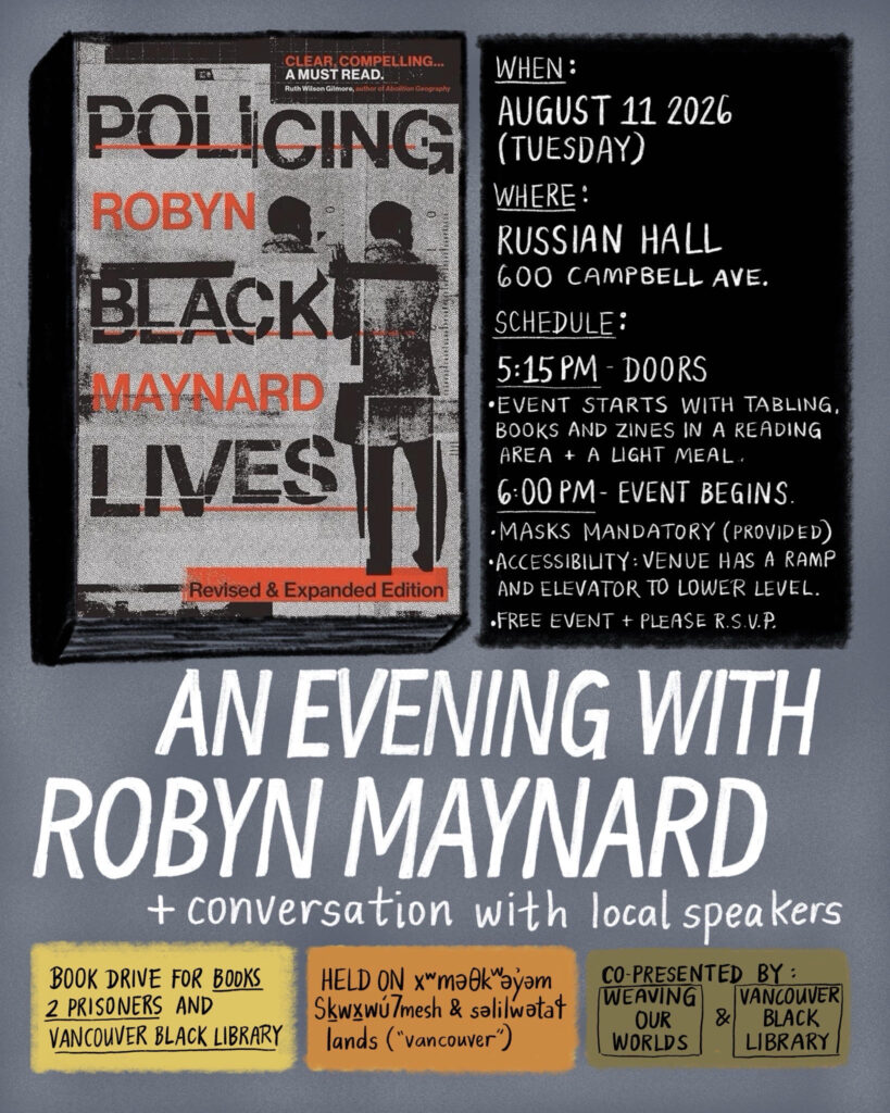 Policing Black Lives an evening with Robyn Maynard & local speakers
